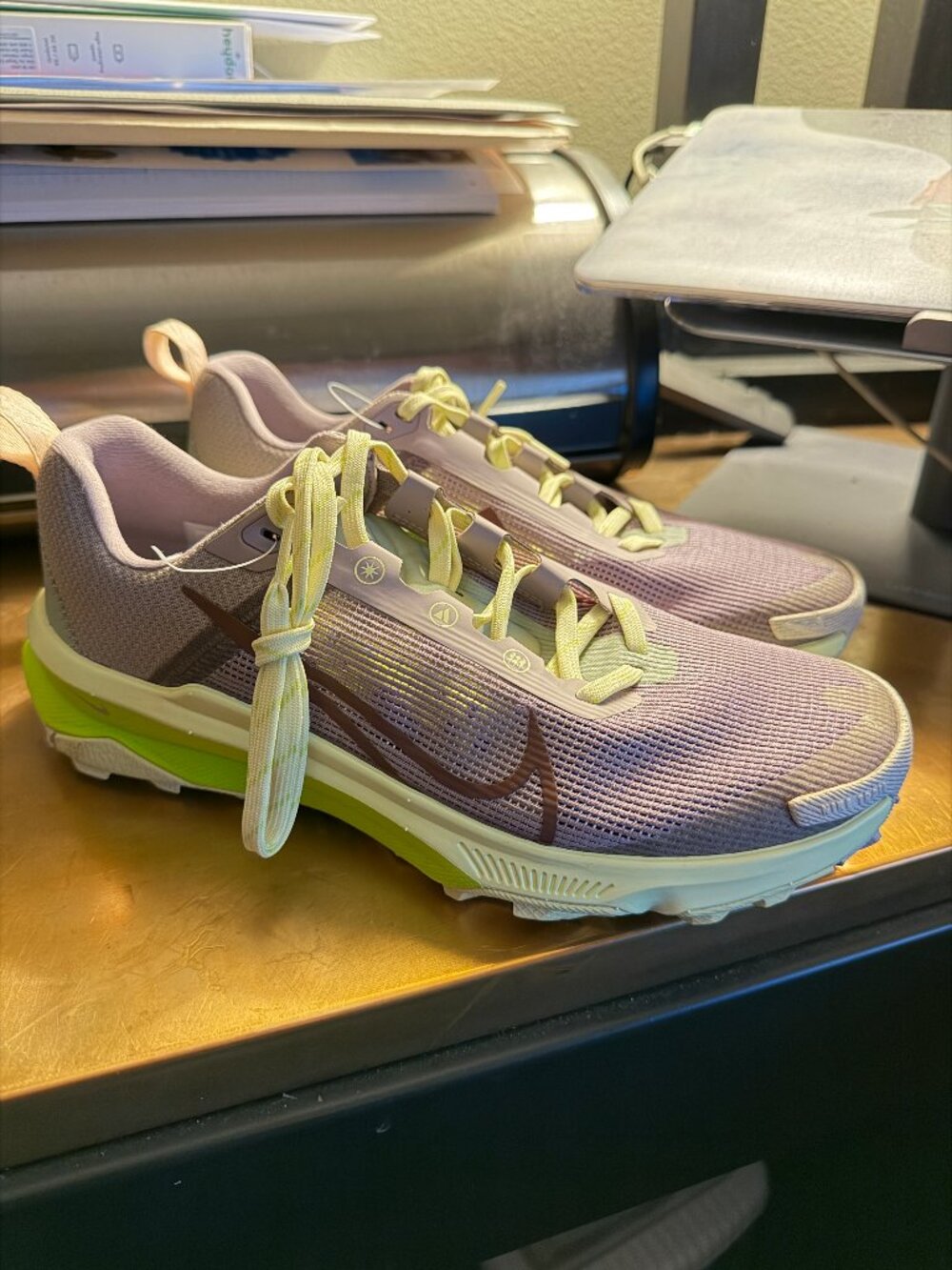 Nike React Terra Kiger 9 Dark Pony Lime Cyber Yellow womens 8 US unreleased 39EU